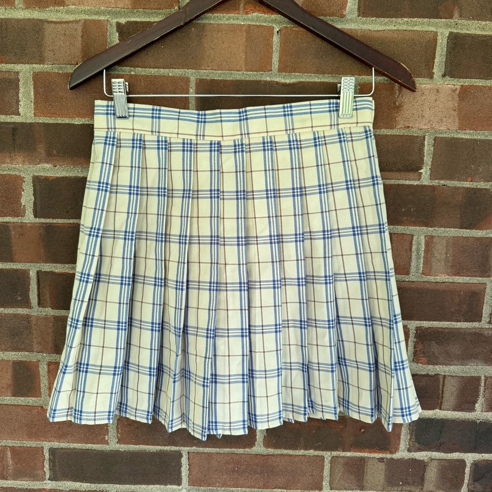 Women’s High Waist Mini School Plaid Pleated Skater Tennis Skirt Small Regular